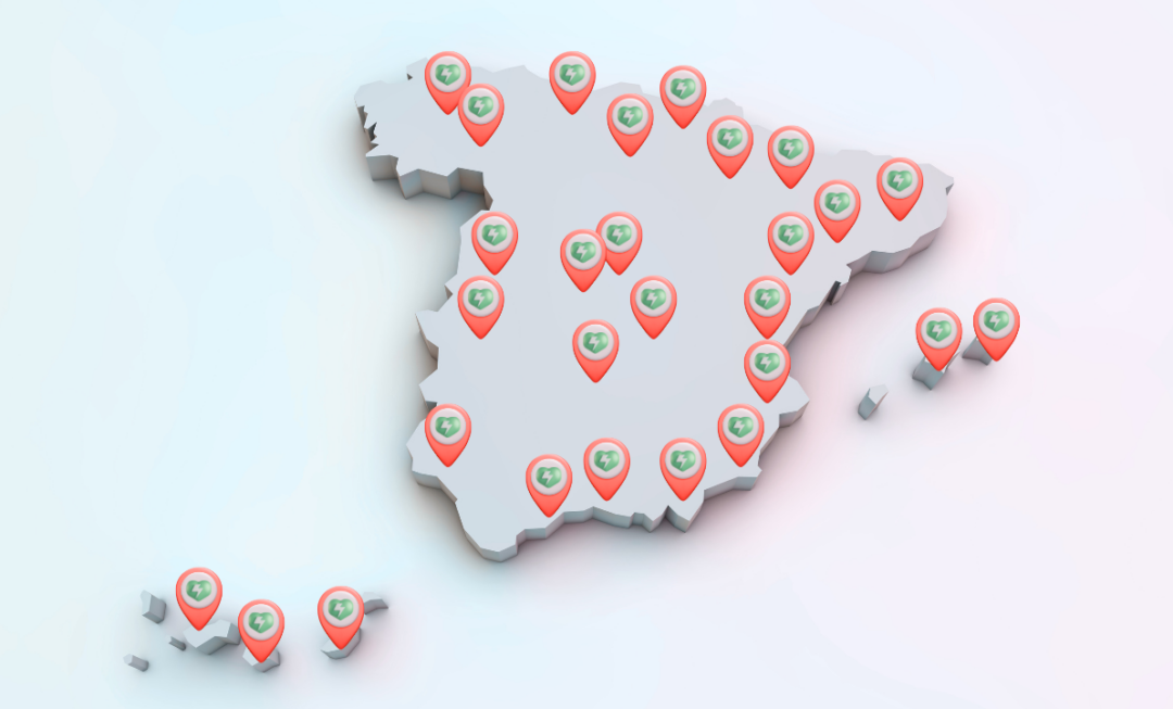 mapa espana desfibriladores